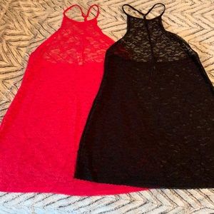 2 Victoria Secret Sheer Slips  Size Large